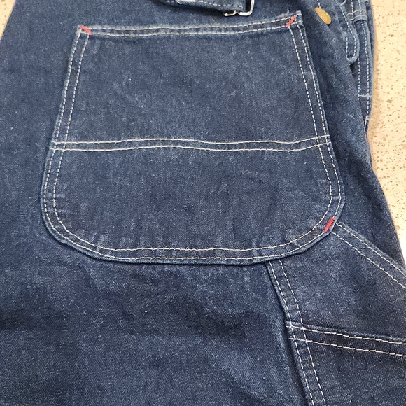 Men's Blue Denim DICKIES Carpenter OVERALLS - Picture 4 of 6